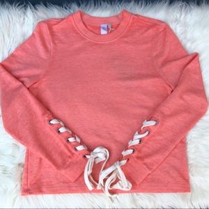 New ALTERNATIVE APPAREL lace sleeve sweatshirt | S